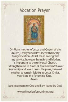 Allegiance and Vocation Prayer Card