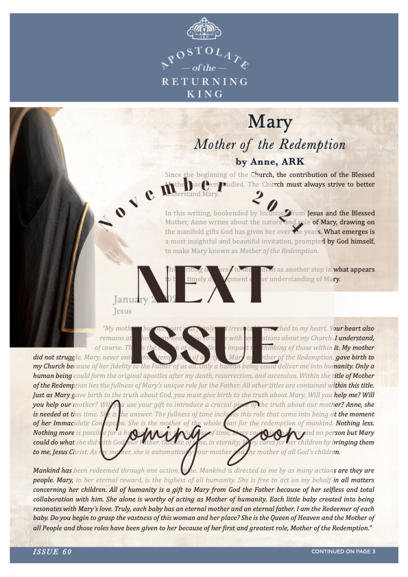 Apostolate Newsletter Printed Copy