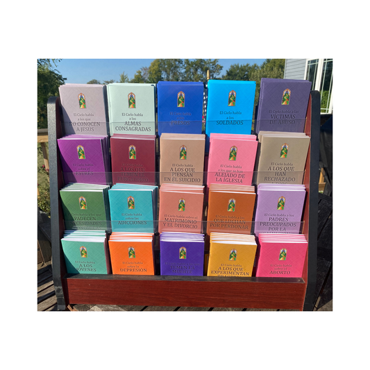 Wooden Bookcase for Spanish Heaven Speaks booklets