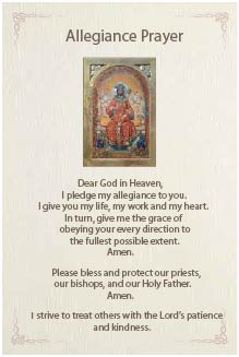 Allegiance and Vocation Prayer Card