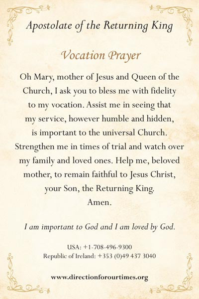 Our Lady Queen of the Church Prayer Card